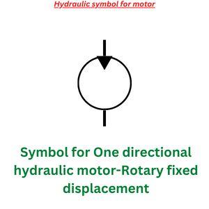 Hydraulic symbol for motor-One directional