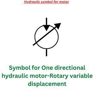 One directional rotary variable displacement hydraulic motor symbol